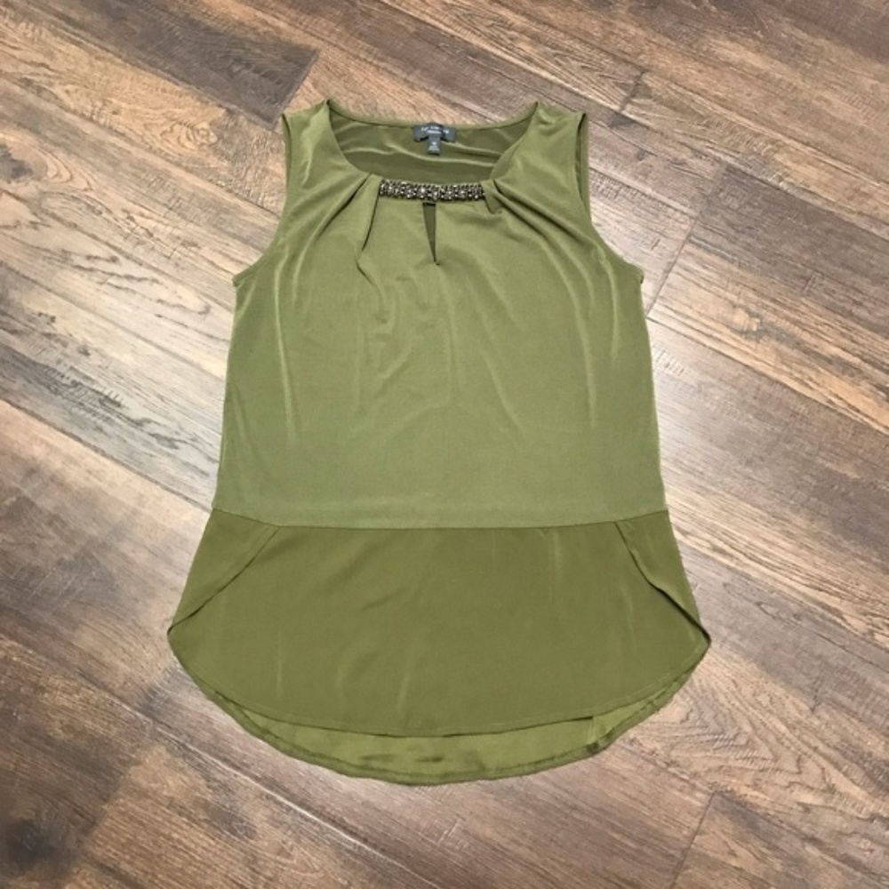 The Limited Collection Olive Keyhole Neck Blouse